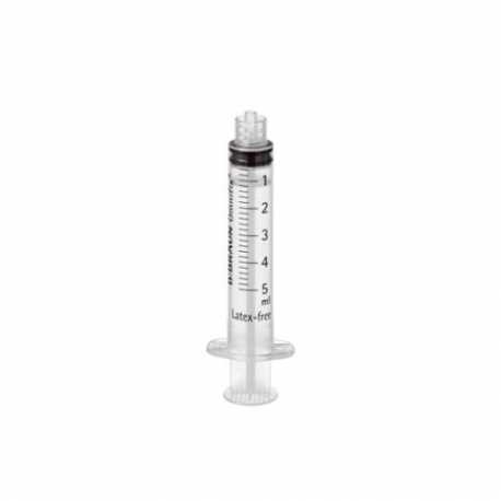 Strzykawka 3-częściowa Luer Lock z gumowanym tłokiem 5 ml